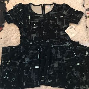 BNWT Black and Gray LuLaRoe Amelia dress